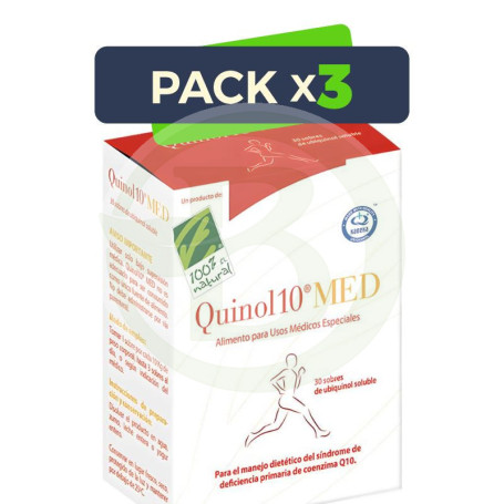 Pack 3x Quinol10 Med 30 Sobres 100% Natural