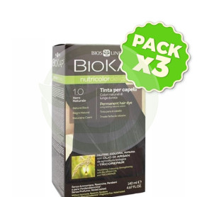 Pack 3x Tinte Nutricolor Delicato 1.0 Negro Natural 140Ml. Biokap