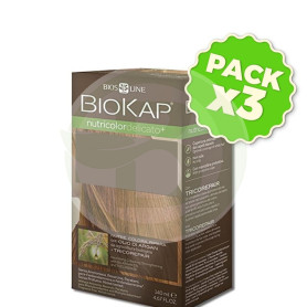 Pack 3x Tinte Nutricolor Delicato 8.03 Rubio Claro Natural 140Ml. Biokap