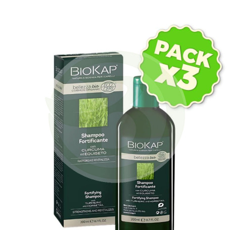 Pack 3x Champu Bio Fortifying (Fortificante) Cosmos Ecocert 200Ml Biokap