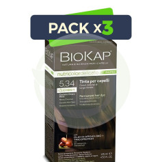 Pack 3x Rapid Delicato 5.34 Castaño Miel Claro 135Ml Biokap