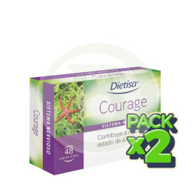 Pack 2x Courage 48 Comprimidos Dietisa