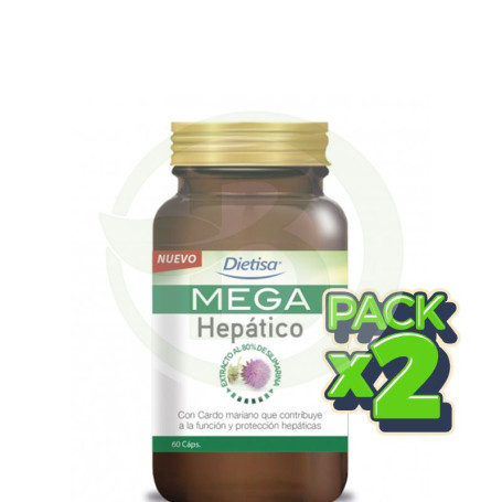 Pack 2x Mega Hepático 60 Cápsulas Dietisa