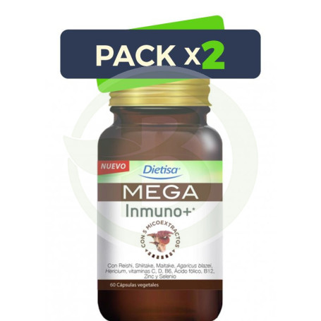 Pack 2x Mega Inmuno+ 60 Cápsulas Dietisa