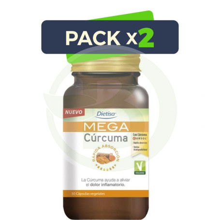 Pack 2x Mega Cúrcuma 50 Cápsulas Dietisa