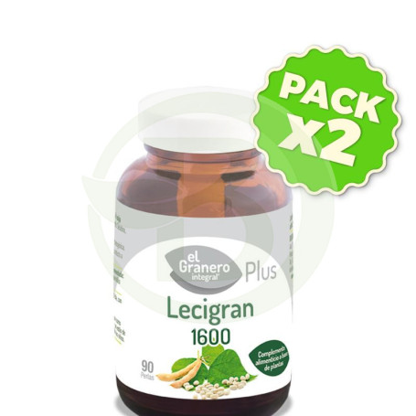 Pack 2x Lecigran 1600 (Lecitina de Soja) 90 Perlas El Granero
