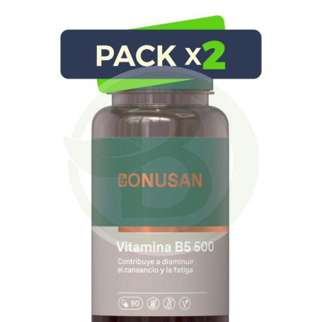Pack 2x Vitamina B5 500Mg. 90 Tabletas Bonusan