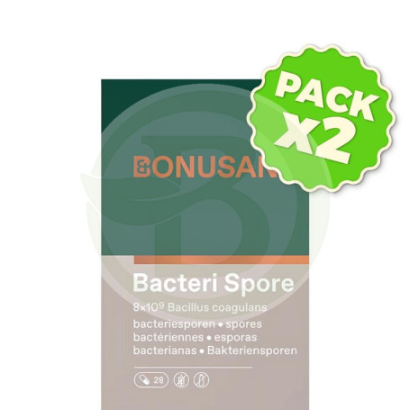 Pack 2x Bacteri Spore 28 Cápsulas Bonusan