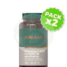 Pack 2x Vitamina C1000 Complejo Ascrobato 90Comprimidos Bonusan