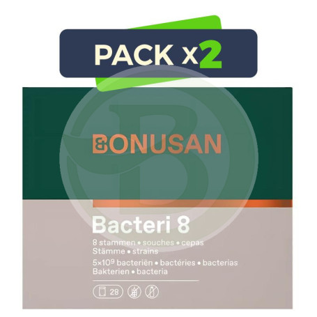 Pack 2x Bacteri 8 28 Sobres Bonusan