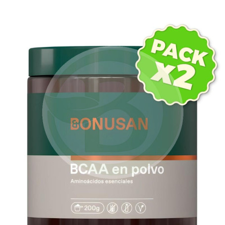 Pack 2x Bcaa Polvo 200 Gr Bonusan