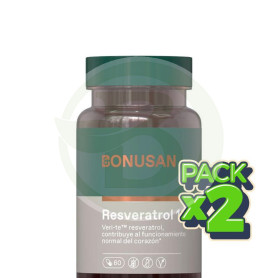 Pack 2x Resveratrol 100 60 Cápsulas Bonusan