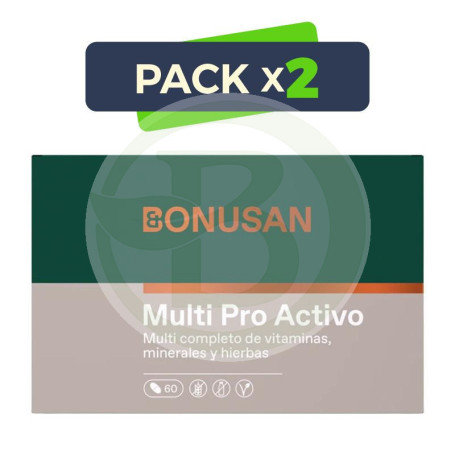 Pack 2x Multi Pro Activo 60 Comprimidos Bonusan