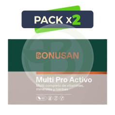 Pack 2x Multi Pro Activo 60 Comprimidos Bonusan