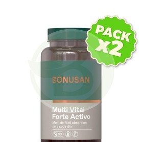 Pack 2x Multi Vital Forte Activo 90 Cápsulas Bonusan