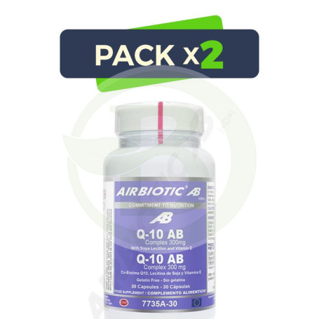 Pack 2x Q-10 AB Complex 300Mg. 30 Cápsulas Airbiotic