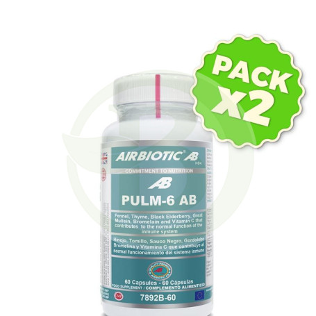 Pack 2x Pulm-6 Ab 60 Cápsulas Airbiotic