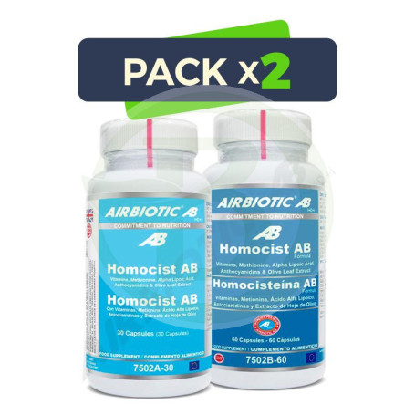 Pack 2x Homocist AB 60 Cápsulas Airbiotic