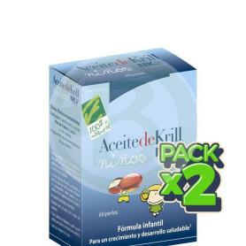 Pack 2x Aceite De Krill Niños 60 Perlas 300Mg. Cienporcien Natural