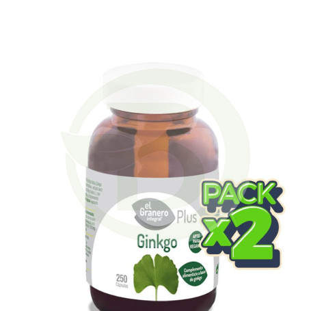 Pack 2x Ginkgo Biloba 250 Cápsulas El Granero