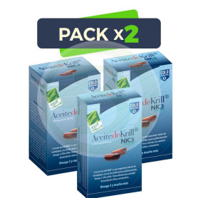 Pack 2x Aceite De Krill Nko 40 perlas 500Mg. 100% Natural