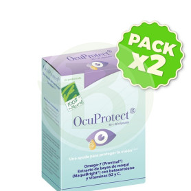 Pack 2x Ocuprotect 30 Cápsulas y 30 Perlas 100% Natural
