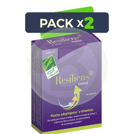 Pack 2x Resiliens Vitalidad 60 Cápsulas 100% Natural
