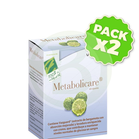 Pack 2x Metabolicare 60 Cápsulas 100% Natural