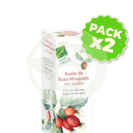 Pack 2x Aceite De Rosa Mosqueta con Jojoba 100 Ml 100% Natural