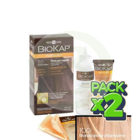 Pack 2x Tinte Nutricolor 10 Rubio Extra Claro 140Ml. Biokap