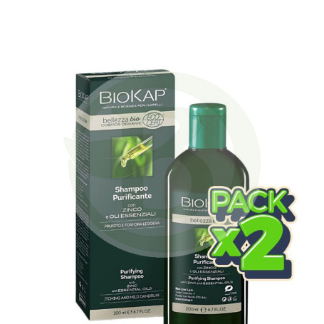 Pack 2x Champu Bio Purifying (Purificante) Cosmos Ecocert 200Ml Biokap