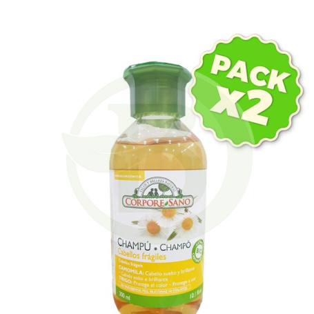 Pack 2x Champú Cabellos Rubios y Frágiles 300Ml. Corpore Sano