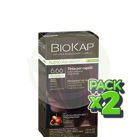 Pack 2x Rapid Delicato 6.66 Rojo Rubi 135Ml Biokap
