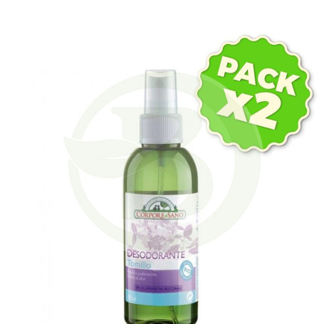 Pack 2x Desodorante de Tomillo 150Ml. Corpore Sano