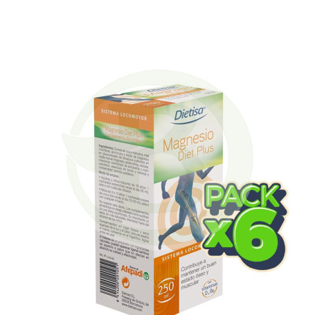 Pack 6x Magnesiodiet Plus 250Ml. Dietisa