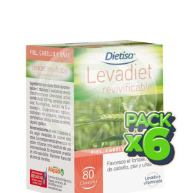 Pack 6x Levadiet Revivificable 80 Cápsulas Dietisa