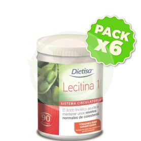 Pack 6x Lecitina 1 90 Perlas Dietisa