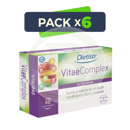 Pack 6x Vitae Complex 48 Comprimidos Dietisa