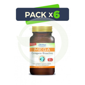 Pack 6x Mega Colágeno UC-II 30 Cápsulas Dietisa