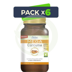 Pack 6x Mega Cúrcuma 50 Cápsulas Dietisa