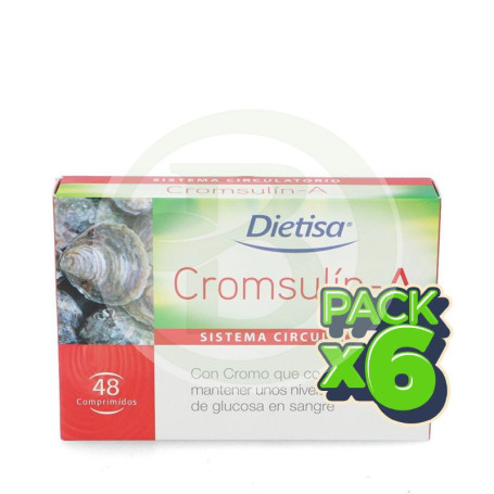 Pack 6x Cromsulín-A 48 Comprimidos Dietisa