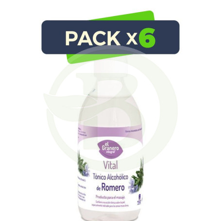 Pack 6x Tónico Alcohólico de Romero 250Ml. El Granero