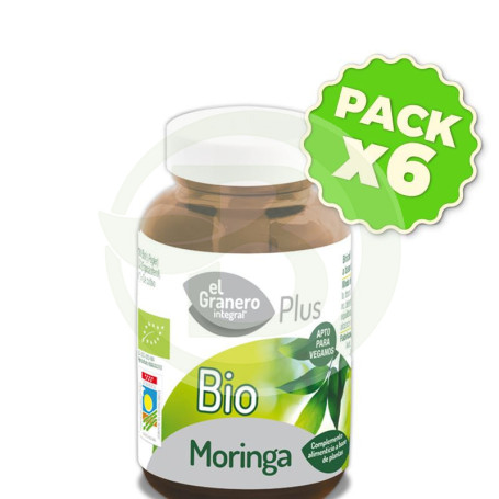 Pack 6x Moringa BIO 90 Cápsulas El Granero
