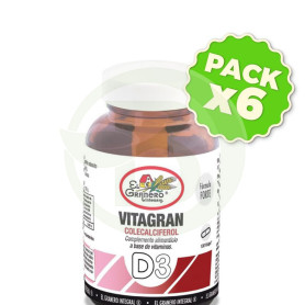 Pack 6x Vitagran D3 (Vitamina D) 100 Cápsulas El Granero
