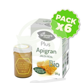 Pack 6x Apigran Jalea Real Bio 20Gr. El Granero