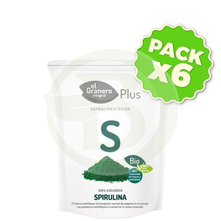 Pack 6x Spirulina Bio 200Gr. El Granero