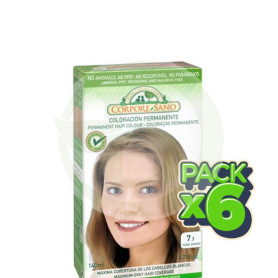 Pack 6x Tinte 7.3 Rubio Dorado 140Ml. Corpore Sano