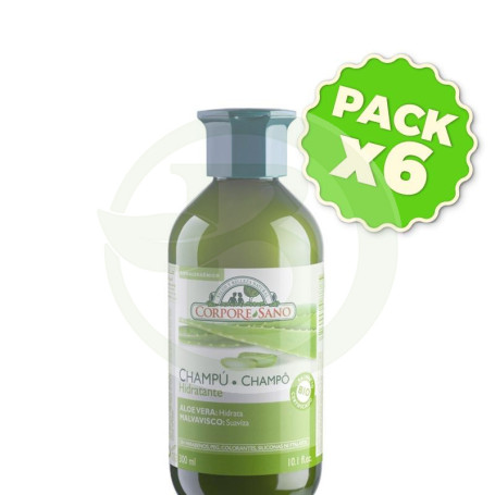 Pack 6x Champú Hidratante 300Ml. Corpore Sano
