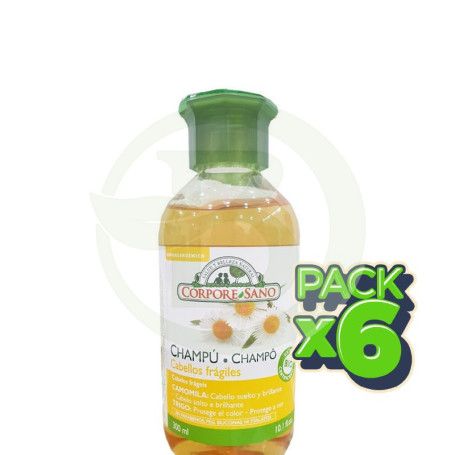 Pack 6x Champú Cabellos Rubios y Frágiles 300Ml. Corpore Sano