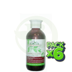 Pack 6x Champú Henna Cabello Caoba 300Ml. Corpore Sano
